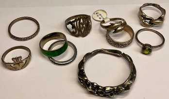 Lot C. 10 Sterling Silver Rings