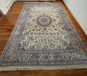 Hand Knotted Oriental Rug With Ivory Ground