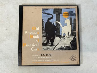 10 Inch Record Old Possums Book Of Practical Cats T S Eliot Robert Donat Alan Rawsthorne Angel Records 30002