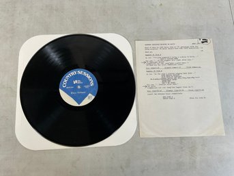 Rare Elvis Tribute Radio Promotional Record Country Sessions NBC Radio