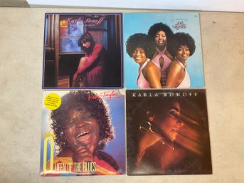 Vintage 70s Vinyl Records Karla Bonoff Restless Nights PC 34672 Love Unlimited T 414 Koko Taylor Queen Of Blue