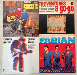 50s 60s Vinyl Chuck Berry Johnny B Goode Fabian Rockin Hot Ventures A Go Go Bobby Vee Meets The Crickets