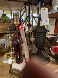 7 Antique Table Lamp Bases As Found