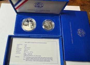 1986 Liberty Proof Set, 90% Silver Dollar / Clad Half Dollar