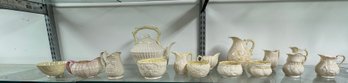 15 Pieces Belleek Porcelain No Damage 3 Are Black Mark