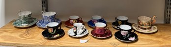 10 Sets Cups & Saucer -7 Of Which Are Demi-Tasse