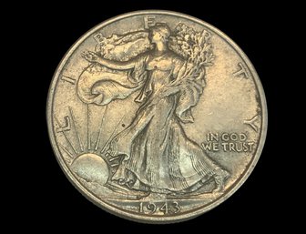 1943 Walking Liberty Half Dollar Coin 90% Silver