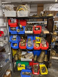Massive Lot Of Brass Lighting Fixture Hardware Etc.