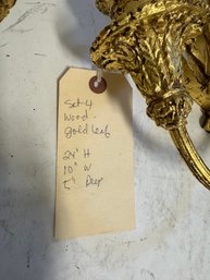 4 Vintage Gold Gilt Neo-Classic Wall Sconces