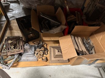 Original Cast Iron Exterior Lantern And Cast Bronze Parts