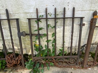 Antique Wrought Iron Gate Fancy Scrollwork
