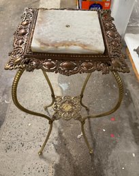 Victorian Brass & Marble Table Stand