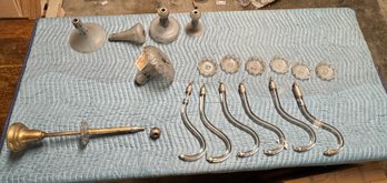 Pair Of 6 Arm Crystal Gasoliers Packed For 20 Years!