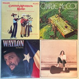 Vintage Country Vinyl Albums Emmylou Harris Waylon Jennings Charlie McCoy Country Western Radio