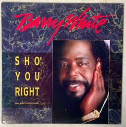 1987 Barry White Sho You Right  Rare Promotional Copy On White Vinyl AM Records SP 12237