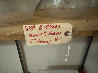 2 Boxes Full Of Random Singles 5' Fitters Glass Shades