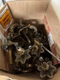 Heavy Spanish Cast Brass Chandelier As Found