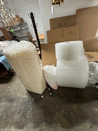 Large Lot Of Packing Materials Bubble Wrap, Boxes, Peanuts