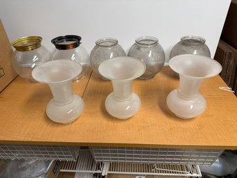 3 Boxes With At Least 20 Glass Shades WYSIWYG   More!