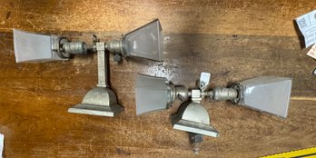 2 Double Light Nickel Plated Mission Fixtures