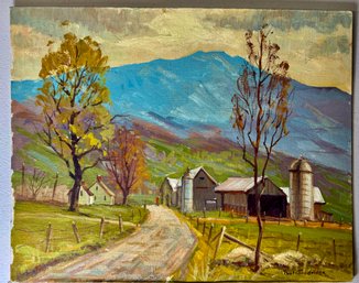 Paul New England Covered Bridge View  20' X 24' O/c Painting