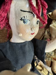 Lot Of 15 Vintage Dolls Various Kinds, Sizes & Conditions Witch With WART! Hansel & Gretel