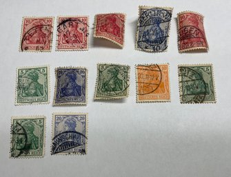 5 10 20 Pfennig  Reichspost And Deutsches Reich Stamps German Germany