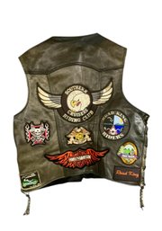Authentic Vintage Leather Biker Vest