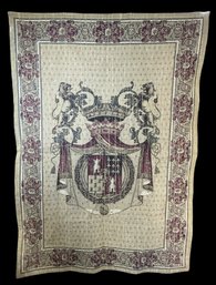 Vintage Metrax Crave Group Flemish Tapestries 0002A 12 Towers Blazon French Armory Knighthood Lions Wall Hang