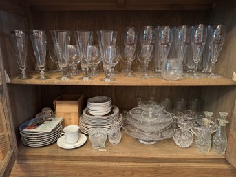 2 Shelves Misc Barware- Glasses, Pilsners Etc