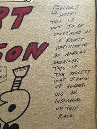 Robert Johnson - Jon Sarkin Original Outsider (Way Outside) Art On 13x13 Ish Album Cover - Signed