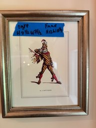 Series Of 8 Italian Theatre Prints. From Coviello To Pulcinella.