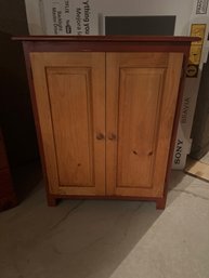 Quality Pine Painted Red Farmhouse Cubboard.