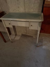 Vanity Style Table. Glass Insert.