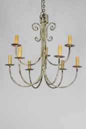 C379 Vintage Mid-Century Rustic Chandelier