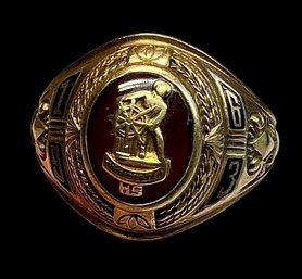 10K Gold Gloucester High School Class Of 1963 Ring 4.4 Dwt