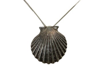 Sterling Silver Shell Pendant Necklace