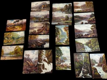 19 Antique Pastoral Tucks Oilette Postcards