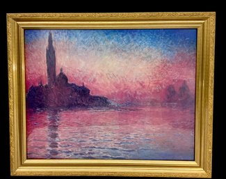 Large Framed San Giorgio Maggiore At Dusk Monet Print