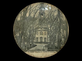 Antique Ceramic Tile Oldest Unitarian Church Gloucester MA