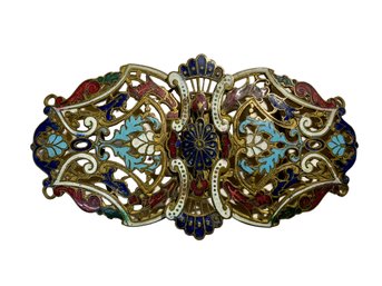 Metal And Enamel Period Antique Victorian Buckle