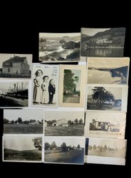 14 Antique Real Photo Postcards RPPC W Little People Etc