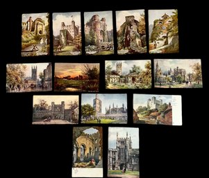 14 Antique Tucks Oilette Castle Postcards