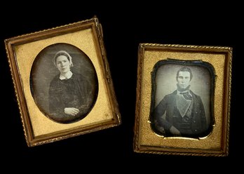 Pair Of Antique Daguerreotype Photos