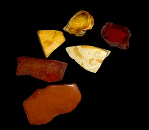 Batch Of Large Amber Chunks Raw And Polished