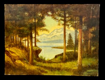 Vintage Oil Painting On Board Signed C. Sullivan