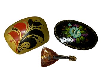 Batch Of Pins With Painted Russian Balilaka