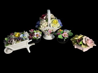 5 Vintage Fine Bone China Flower Arrangements Coalport