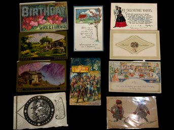 8 Antique Occasion Postcards 4th Of July Etc Early 1900s