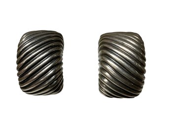 David Yurman Sterling And 14K  Gold Earrings